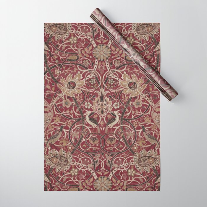 William Morris Bullerswood Red,No.2, Wrapping Paper Gallery Image 1