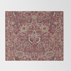 William Morris Bullerswood Red,No.2, Throw Blanket Gallery Image 2
