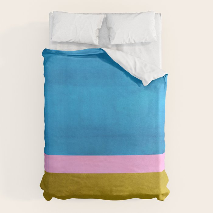 Olive Green Marine Colorfield Duvet Cover Gallery Image 1