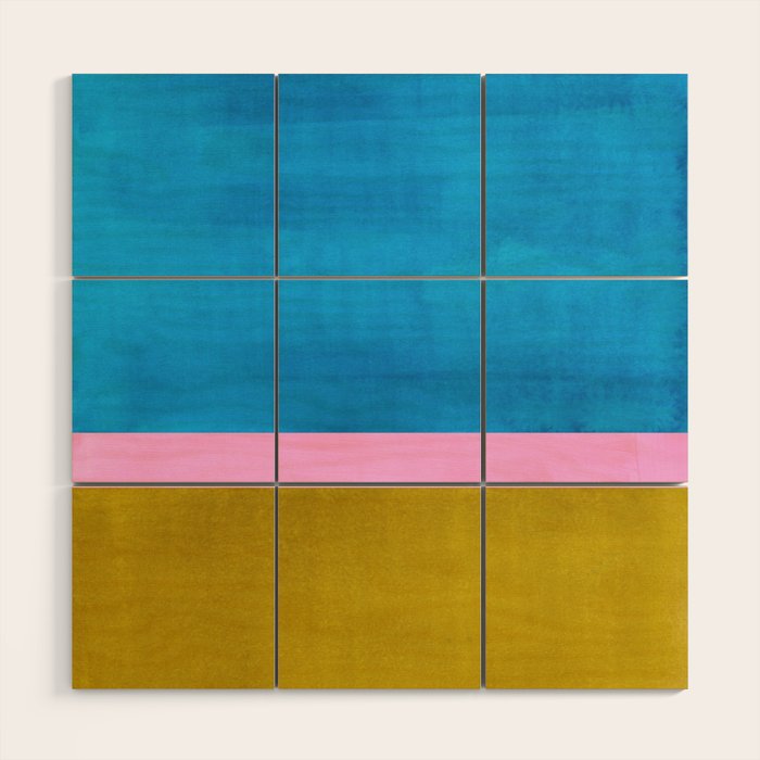 Olive Green Marine Colorfield Wood Wall Art Gallery Image 1