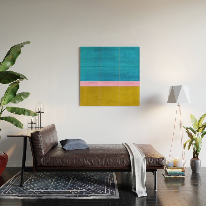 Olive Green Marine Colorfield Wood Wall Art Gallery Image 2