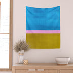 Olive Green Marine Colorfield Wall Tapestry Gallery Image 2