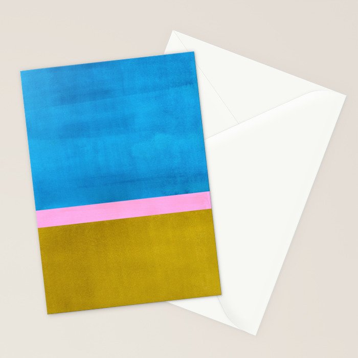 Olive Green Marine Colorfield Stationery Card Gallery Image 2