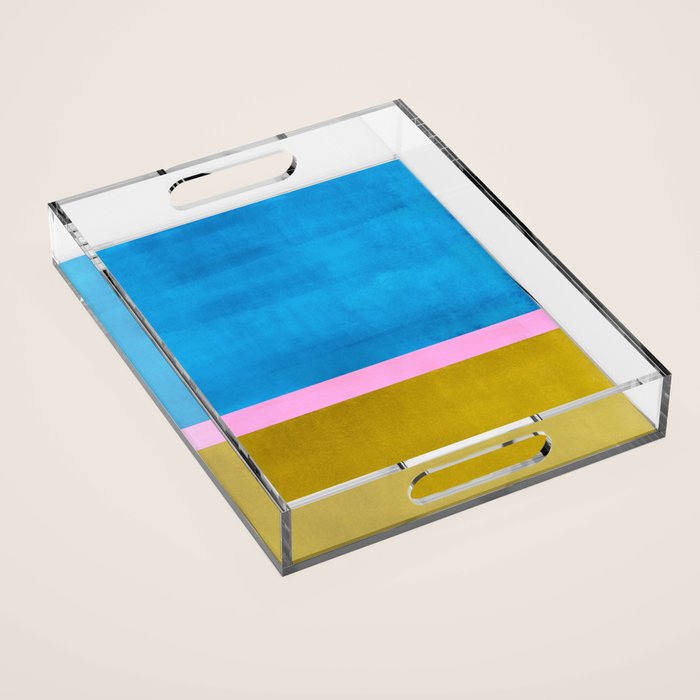 Olive Green Marine Colorfield Acrylic Tray Gallery Image 1