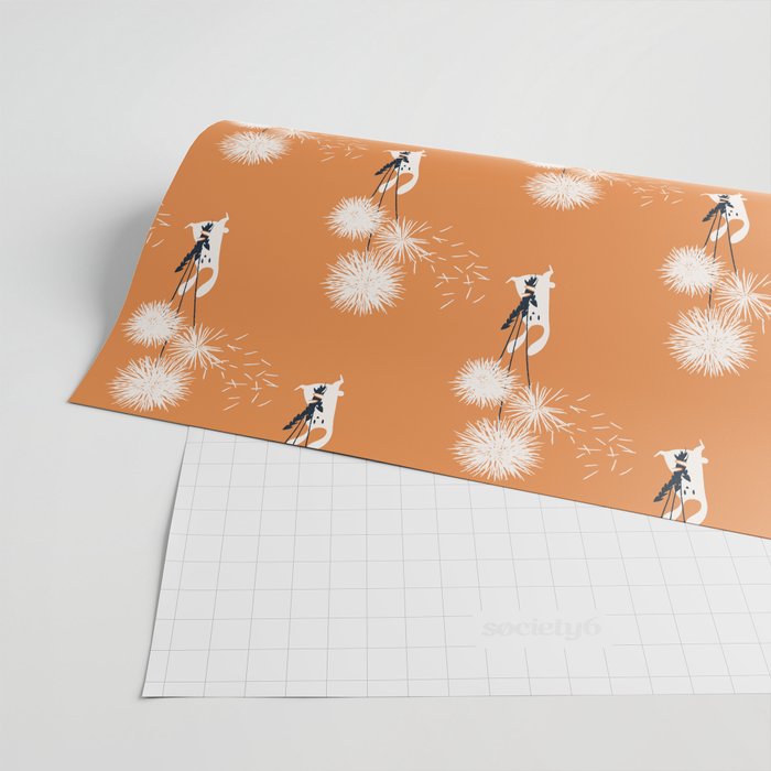 Bunny and Dandelion Bouquet Wrapping Paper Gallery Image 2