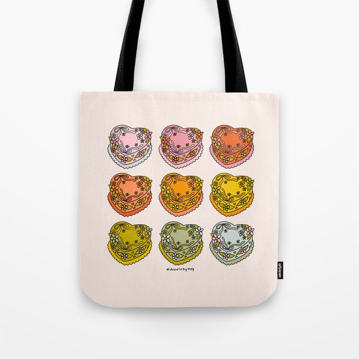 Rainbow Heart Cakes Tote Bag Gallery Image 1