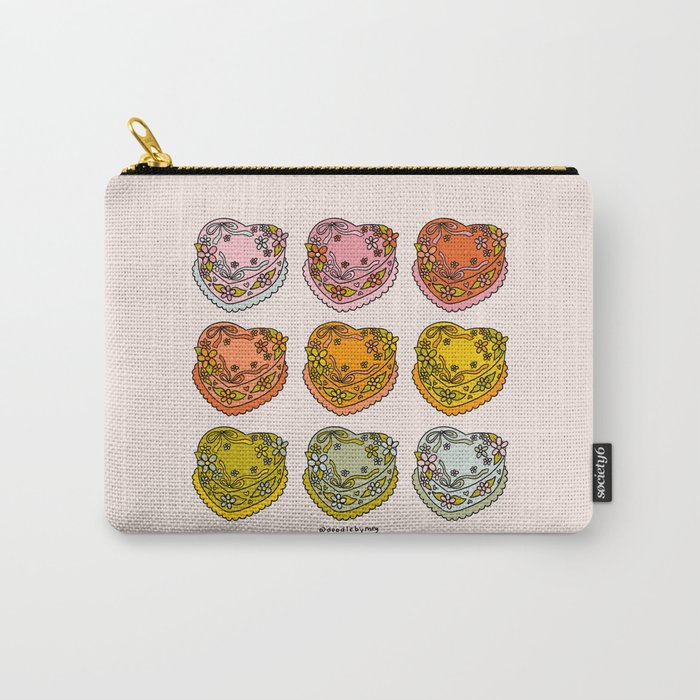 Rainbow Heart Cakes Carry All Pouch Gallery Image 1