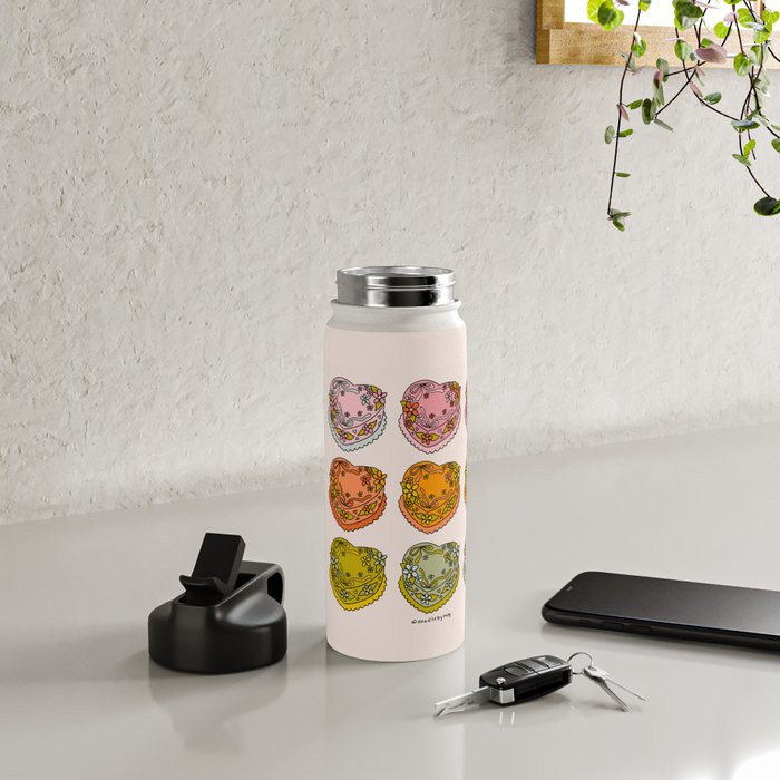 Rainbow Heart Cakes Water Bottle Gallery Image 4