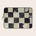 Black Forest check black and white Laptop Sleeve Gallery Image 1