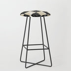 Black Forest check black and white Stool Gallery Image 1