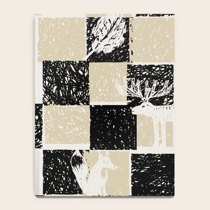 Black Forest check black and white Notebook Gallery Image 4