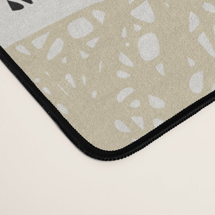Black Forest check black and white Desk Mat Gallery Image 4
