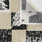 Black Forest check black and white Wall Tapestry Gallery Image 3