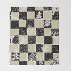 Black Forest check black and white Throw Blanket Gallery Image 2