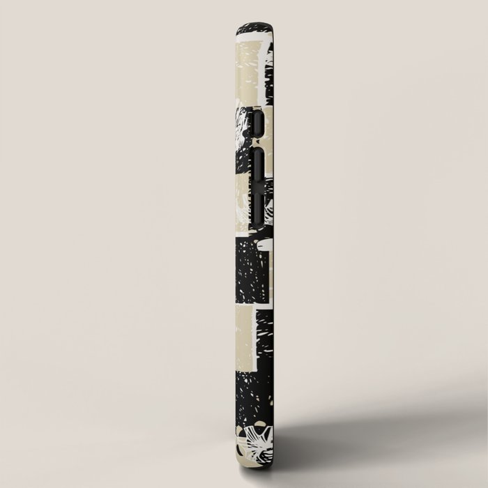 Black Forest check black and white iPhone Case Gallery Image 2