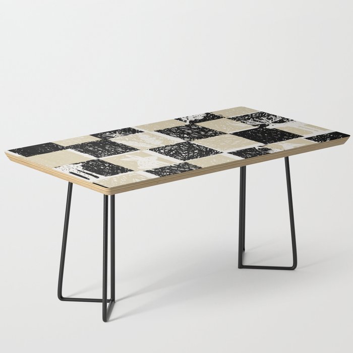 Black Forest check black and white Coffee Table Gallery Image 1
