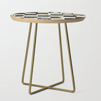 Black Forest check black and white Side Table Gallery Image 1