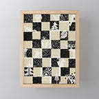 Black Forest check black and white Mini Art Print Gallery Image 1