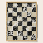 Black Forest check black and white Serving Tray Gallery Image 1
