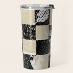 Black Forest check black and white Travel Mug Gallery Image 2