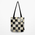 Black Forest check black and white Tote Bag Gallery Image 2