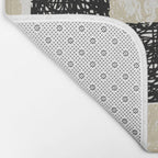 Black Forest check black and white Bath Mat Gallery Image 2