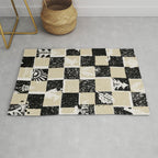 Black Forest check black and white Rug Gallery Image 1