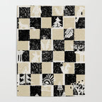 Black Forest check black and white Poster Gallery Image 4