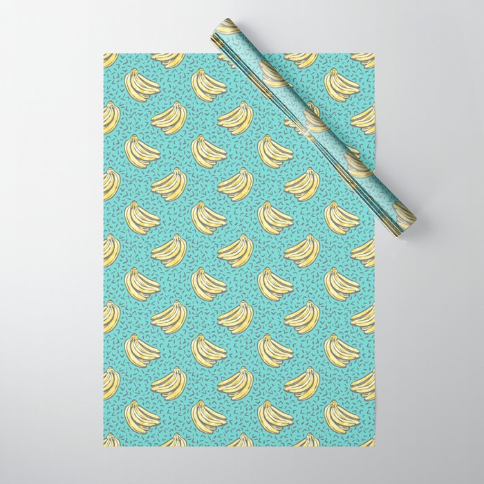 Go Bananas! (teal) Wrapping Paper Gallery Image 1