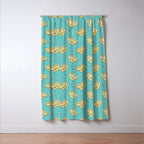 Go Bananas! (teal) Window Curtain Gallery Image 3