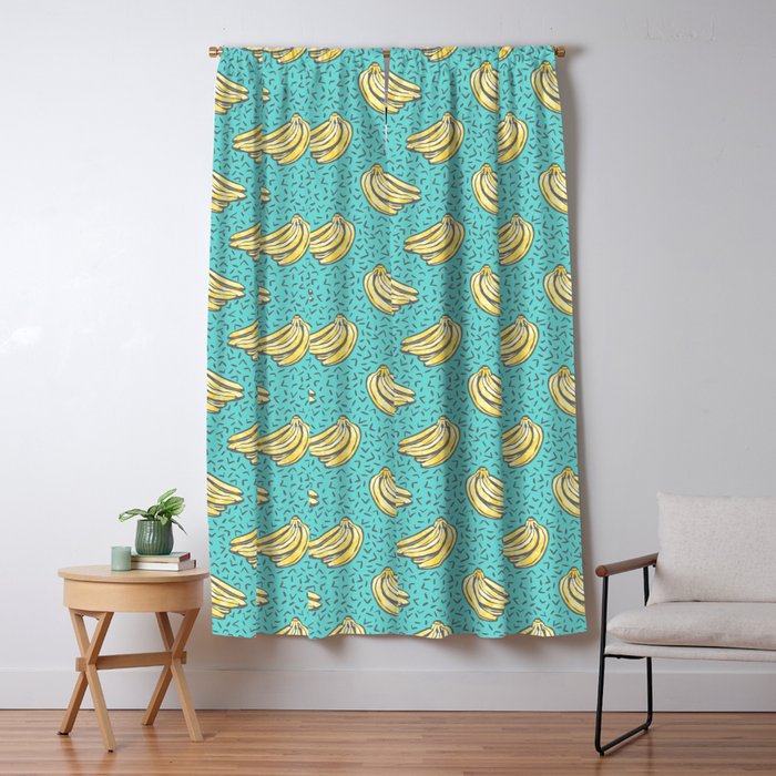 Go Bananas! (teal) Window Curtain Gallery Image 5