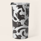 Hand-Drawn Black Cats Travel Mug Gallery Image 3