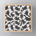 Hand-Drawn Black Cats Mini Art Print Gallery Image 1