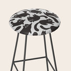 Hand-Drawn Black Cats Stool Gallery Image 2