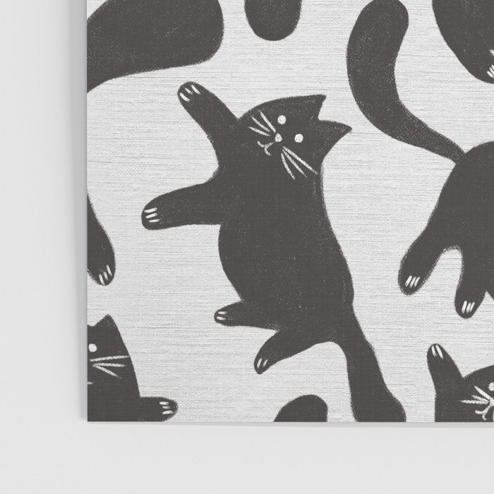 Hand-Drawn Black Cats Poster Gallery Image 3