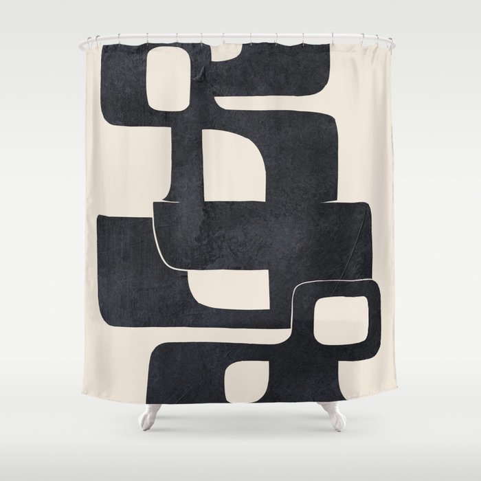 Modern Abstract Shapes 107 Shower Curtain Gallery Image 1
