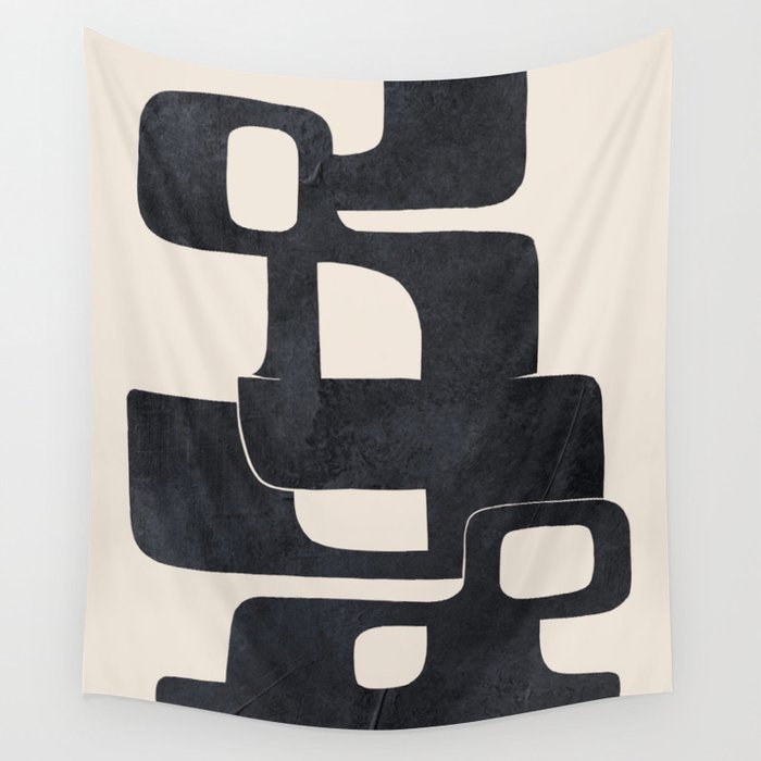 Modern Abstract Shapes 107 Wall Tapestry Gallery Image 1