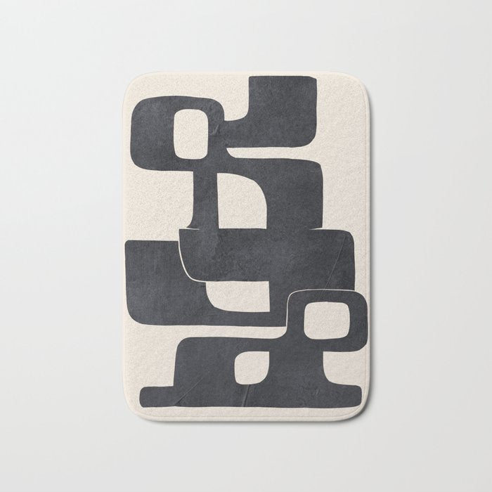 Modern Abstract Shapes 107 Bath Mat Gallery Image 1
