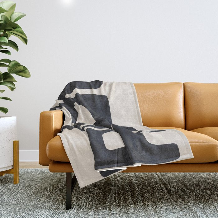 Modern Abstract Shapes 107 Throw Blanket Gallery Image 1