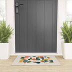 Mid Century Modern Abstract Colorful Shapes Funky Cool Minimalist Pattern Welcome Mat Gallery Image 3