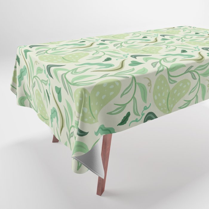 Playful Greens Tablecloth Gallery Image 1