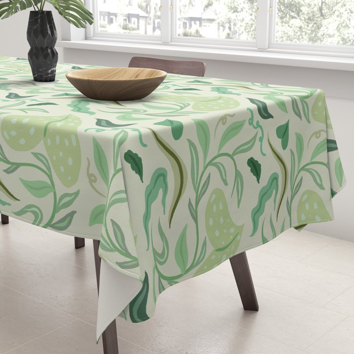 Playful Greens Tablecloth Gallery Image 3