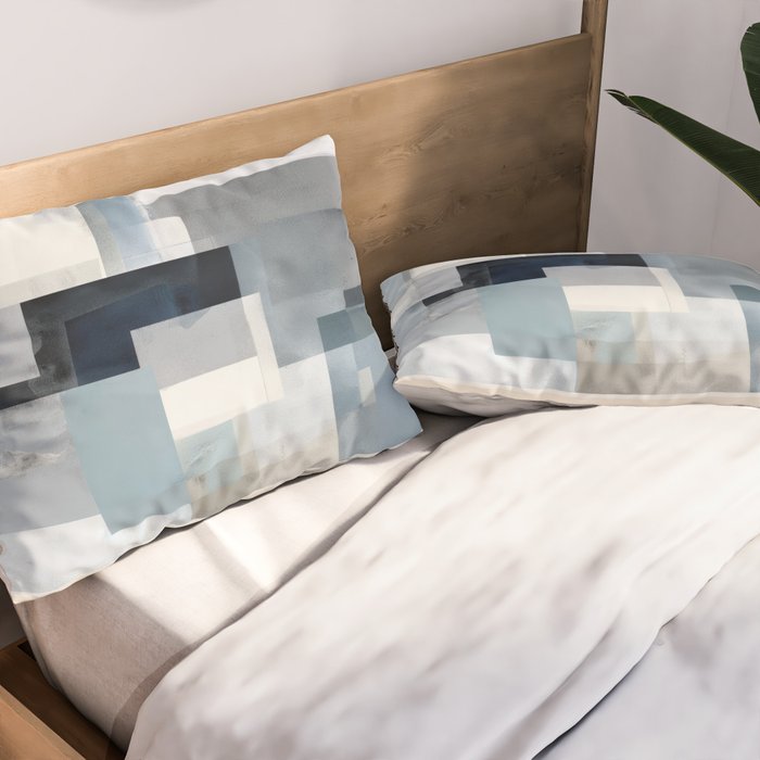 Soft Blue Forms I Pillow Sham Gallery Image 2