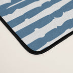 Blue Striped Abstract Pattern Desk Mat Gallery Image 4
