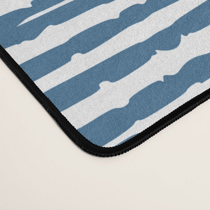 Blue Striped Abstract Pattern Desk Mat Gallery Image 4