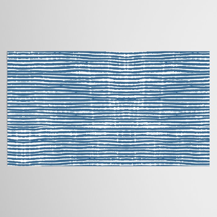 Blue Striped Abstract Pattern Tablecloth Gallery Image 2