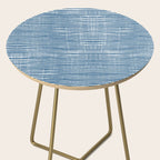 Blue Striped Abstract Pattern Side Table Gallery Image 2