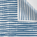 Blue Striped Abstract Pattern Wall Tapestry Gallery Image 3
