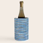 Blue Striped Abstract Pattern Wine Chiller Gallery Image 3