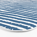 Blue Striped Abstract Pattern Bath Mat Gallery Image 3